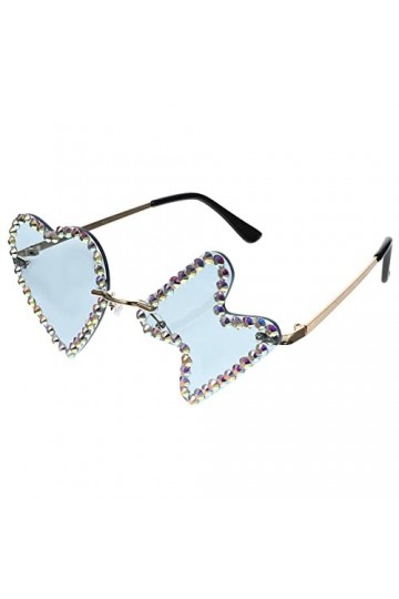 Amosfun 2 Paires Lunettes De Soleil Hip-hop Lunettes De Soleil Flamme Sans Monture Lunettes De Soleil De Quai Pour Femmes Cot