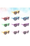 SOIMISS 10pcs Mode Femmes Lunettes de Soleil en Forme de Coeur Parti Lunettes Amour Coeur Lunettes Lunettes Accessoires pour 