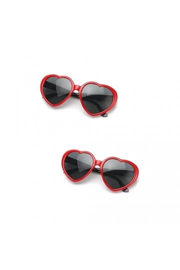 ABOOFAN Lunettes De Soleil En Forme De Cœur 2 Pièces Accessoires DAmour