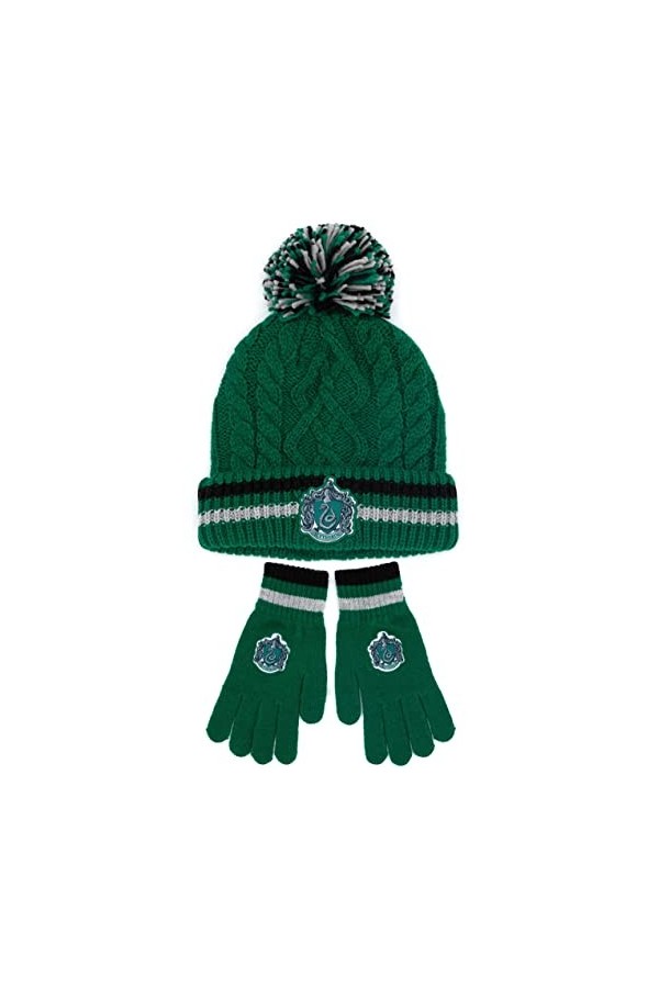 HARRY POTTER Ensemble Bonnet et Gants Adultes Maison Options Tricots