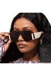 DSAI Lunettes de soleil monobloc à grande monture tendance pour femme - Lunettes de soleil surdimensionnées sans monture - 1