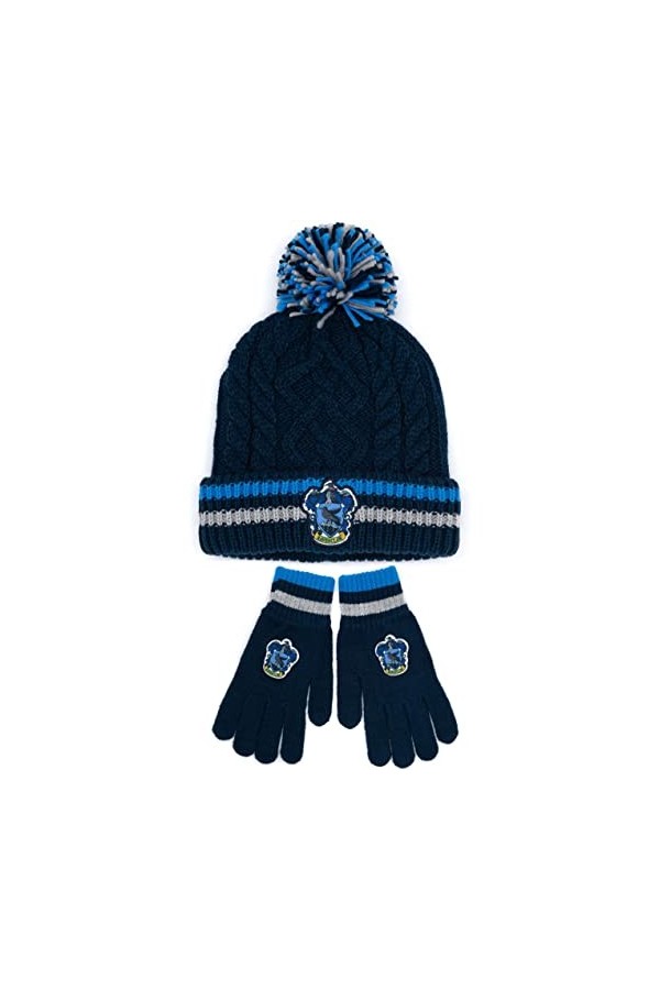 HARRY POTTER Ensemble Bonnet et Gants Adultes Maison Options Tricots