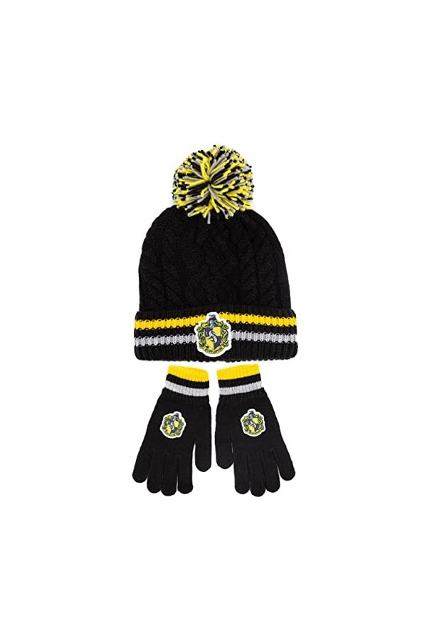 HARRY POTTER Ensemble Bonnet et Gants Adultes Maison Options Tricots