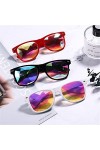 JIMINISO Lunettes kaléidoscope pour femme - Lunettes de soleil holographiques colorées - M139