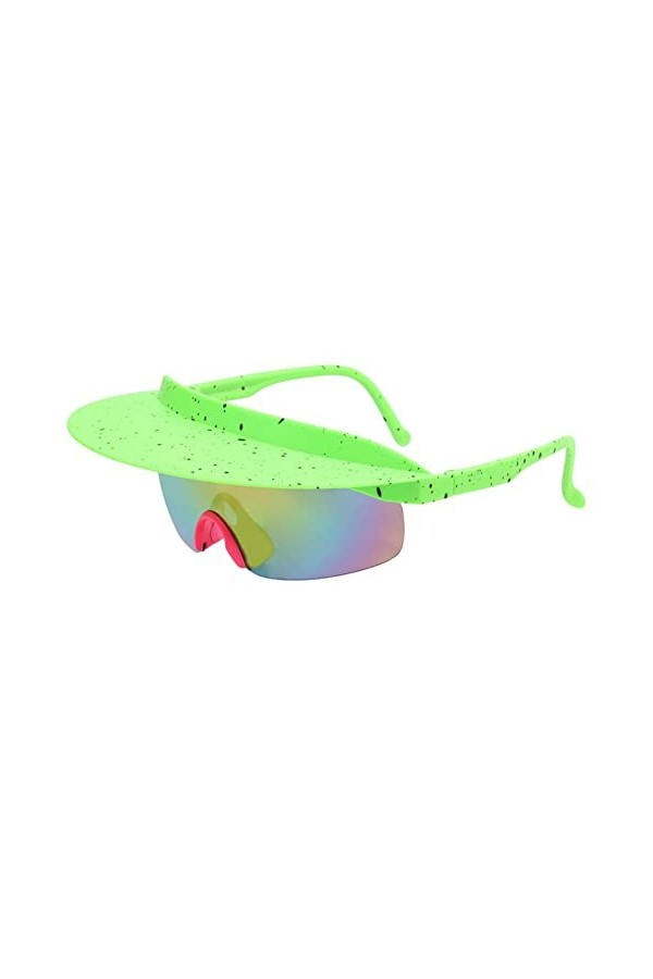 Lunettes de soleil de sport avec protection UV pour adulte - Verres miroir - Lunettes de soleil steampunk - Lunettes de solei