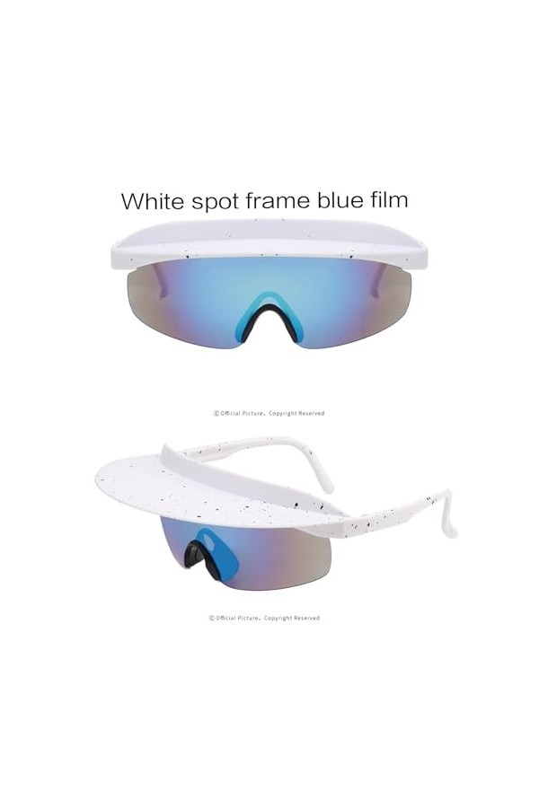 Lunettes de soleil de sport avec protection UV pour adulte - Verres miroir - Lunettes de soleil steampunk - Lunettes de solei