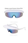 Lunettes de soleil de sport avec protection UV pour adulte - Verres miroir - Lunettes de soleil steampunk - Lunettes de solei