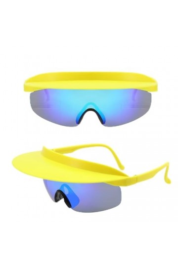 Lunettes de soleil de sport avec protection UV pour adulte - Verres miroir - Lunettes de soleil steampunk - Lunettes de solei