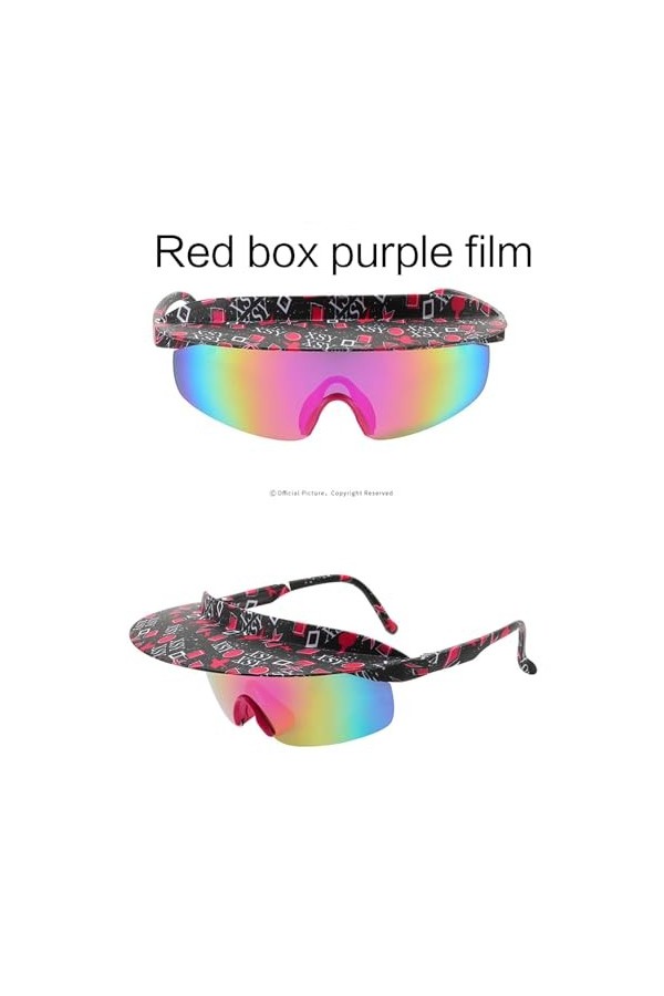 Lunettes de soleil de sport avec protection UV pour adulte - Verres miroir - Lunettes de soleil steampunk - Lunettes de solei
