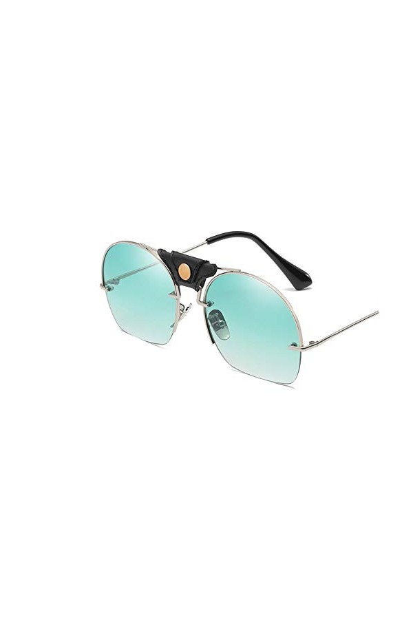 DSFHKUYB Lunettes de Soleil polarisées pour Femme, Monture en métal, Nuances Classiques pour la Conduite de vélo de pêche,Ver