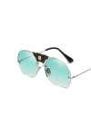 DSFHKUYB Lunettes de Soleil polarisées pour Femme, Monture en métal, Nuances Classiques pour la Conduite de vélo de pêche,Ver