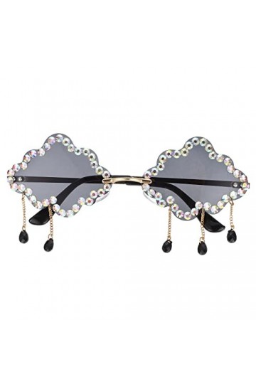 GALPADA 1 Paire Lunettes De Soleil Nuage Sans Cadre Accessoires Esthétiques Lunettes Des Années 70 Lunettes De Soleil En Form
