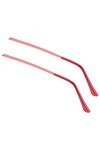 LNQ LUNIQI 1 paire de branches de rechange universelles en métal pour lunettes de soleil fines bordeaux , Rouge, Medium