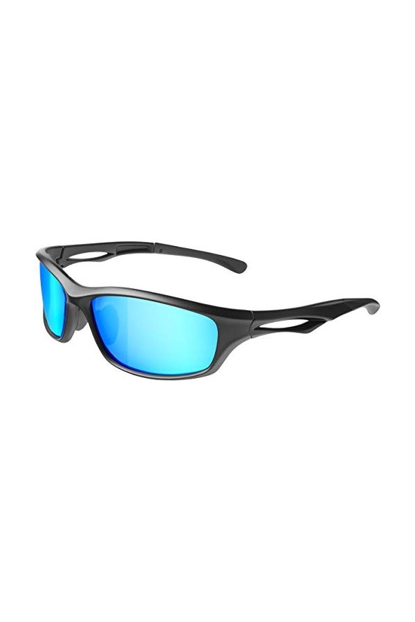 Balinco Lunettes de sport polarisées Lunettes de soleil Lunettes de vélo avec protection UV400 pour femmes et hommes Conduite