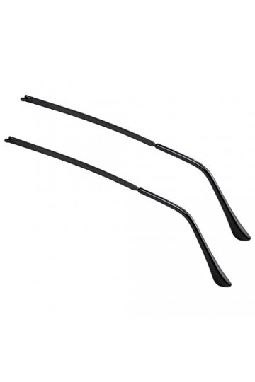 LNQ LUNIQI 1 paire de branches de rechange universelles en métal pour lunettes de soleil fines noir , Noir , Medium