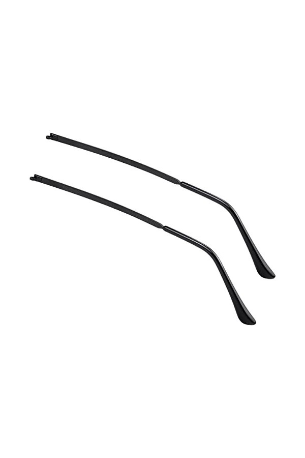 LNQ LUNIQI 1 paire de branches de rechange universelles en métal pour lunettes de soleil fines noir , Noir , Medium