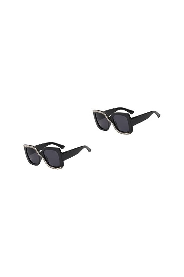 Unomor 2Pcs Femmes De Lunettes De Soleil Vintage Lunettes De Soleil Lunettes De Soleil Pour Femmes Hommes Lunettes De Soleil 