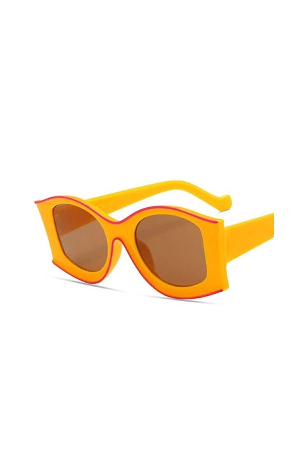 RCJOLLZ Lunettes de Soleil Punk Vintage Hommes Lunettes de Soleil de Marque de Luxe surdimensionnées pour Femmes/Hommes Nuanc