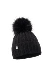 ELIMELI Bonnet dhiver pour femme avec pompon en fourrure – Bonnet chaud pour femme – Bonnet dhiver avec pompon en fourrure 