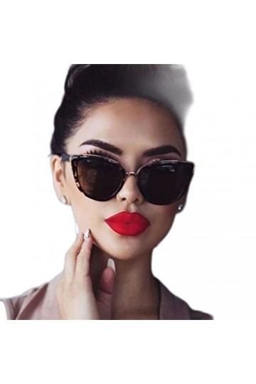 DSAI Cateye Lunettes de soleil vintage dégradées pour femme - Lunettes de soleil rétro œil de chat pour femme - Dégradé noir 