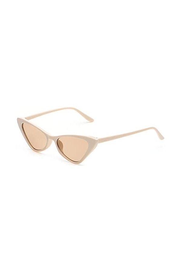 HCHES Lunettes de soleil œil de chat personnalité UV400 conduite lunettes de soleil simplifiées lunettes de tir de rue femme,