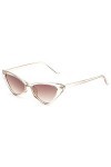 HCHES Lunettes de soleil œil de chat de personnalité UV400 conduite lunettes de soleil simplifiées lunettes de tir de rue fem