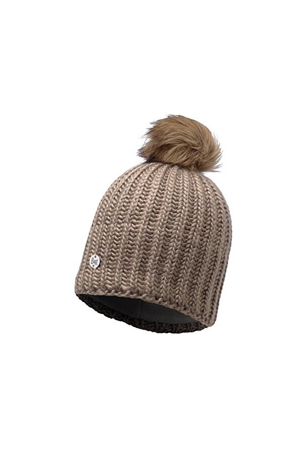 Buff Bonnet Knitted et Polar A Glen Femme, Beige Chic, One Size