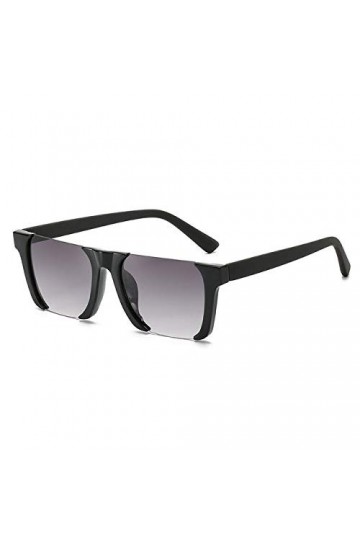 YUANCHENG Vintage sans Monture carré Femmes Lunettes de Soleil Rose thé dégradé lentille Lunettes Hommes Nuances Lunettes de 