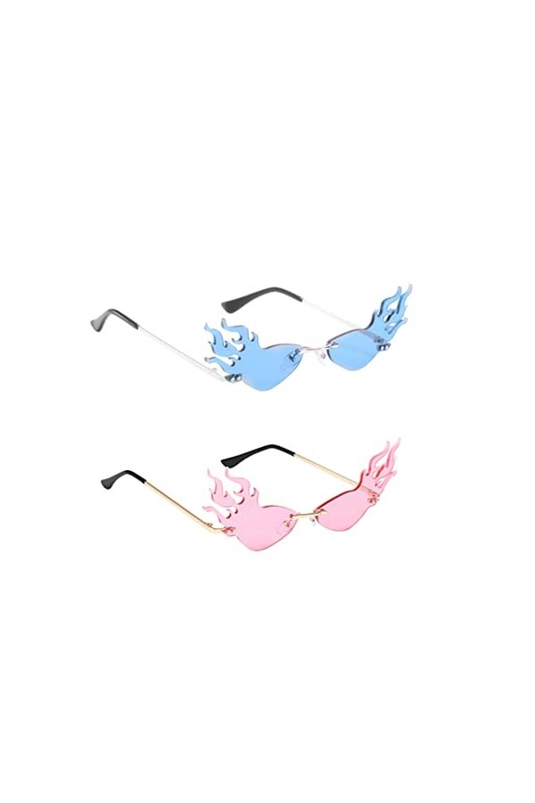 Toyvian 2 Pièces Des Lunettes Branché Lunettes De Soleil De Mode Pour Femmes Lunettes De Soleil Sympas Lunettes De Soleil En 