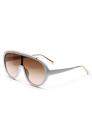 LUOXUEFEI De Soleil Lunettes Lunettes De Soleil Surdimensionnées Pour Femmes Lunettes De Soleil Marron Et Blanches Pour Homme