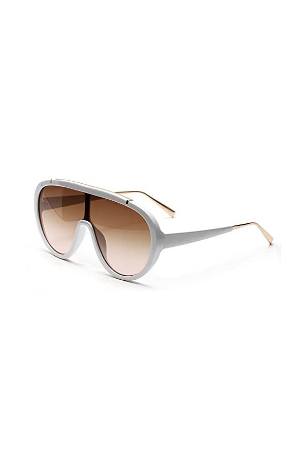 LUOXUEFEI De Soleil Lunettes Lunettes De Soleil Surdimensionnées Pour Femmes Lunettes De Soleil Marron Et Blanches Pour Homme