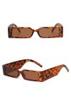 WANGOLK Vintage Petites Lunettes Hip Hop Rectangle Femmes Lunettes de Soleil Carrées Style Rétro Lunettes de Soleil Mode Mode
