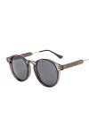 PAXAS Lunettes de soleil design œil de chat femme rétro femme lunettes de soleil classique noir miroir sexy léopard noir gris