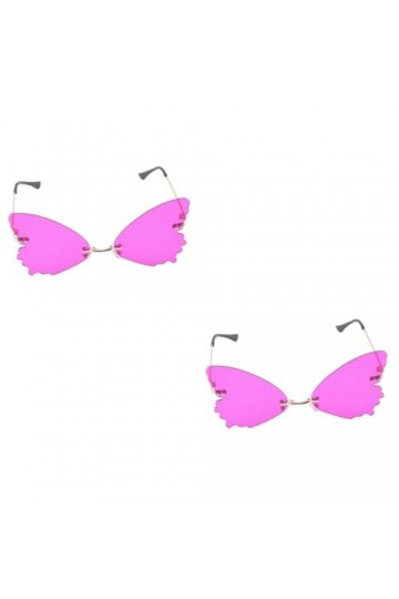 Gadpiparty 2 Pièces Lunettes De Soleil Sans Monture Lunettes Élégantes Lunettes Femme Lunettes De Déguisement Lunettes Cool P