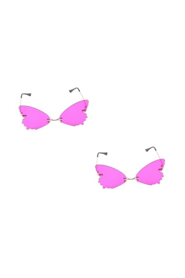 Gadpiparty 2 Pièces Lunettes De Soleil Sans Monture Lunettes Élégantes Lunettes Femme Lunettes De Déguisement Lunettes Cool P