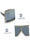 CALLARON 2 Pcs Lunettes De Soleil Rétro Lunettes Scintillantes Dessus Plat Bouclier Nuances Lunettes Scintillantes Lunettes D