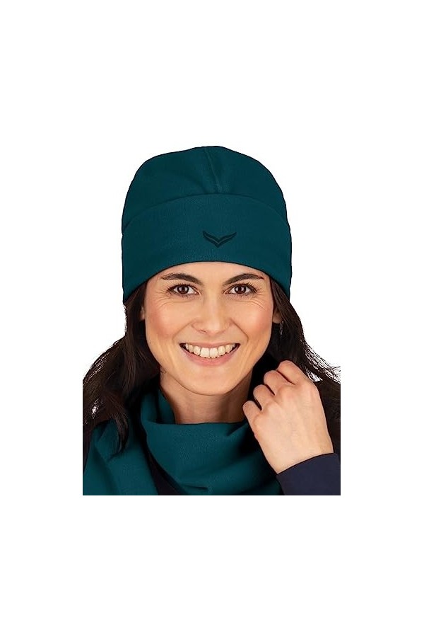 Trigema Fleece Mütze Bonnet, Bleu 046 , Taille M Femme