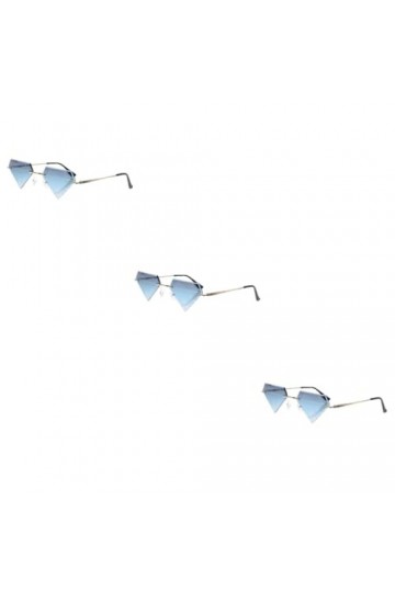 CALLARON 3 Paires De Lunettes De Soleil Irrégulières Lunettes Rave Lunettes De Soleil Sans Cadre Des Années 90 Lunettes De So