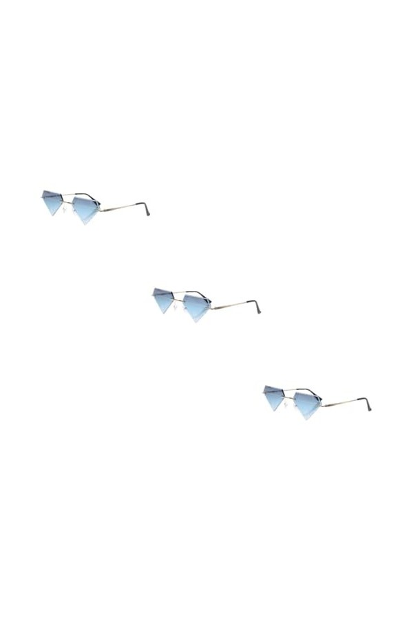 CALLARON 3 Paires De Lunettes De Soleil Irrégulières Lunettes Rave Lunettes De Soleil Sans Cadre Des Années 90 Lunettes De So