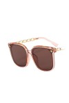 UNDIFY Lunettes de soleil pour femme - Grand cadre rond - Lunettes de soleil fines - Lunettes de soleil pour homme et femme, 