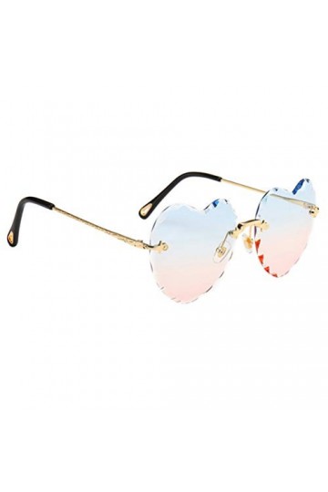 Lunettes De Soleil Coeur Femme Lunettes De Soleil Sans Monture Verres Colorés Lunettes De Soleil Coeur Sans Monture Armature 