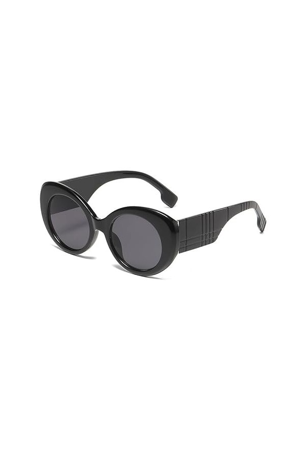 TICHEROMU Lunettes de soleil ovales rétro pour homme et femme - Protection UV400 - Lunettes de soleil Y2k - Lunettes rétro de