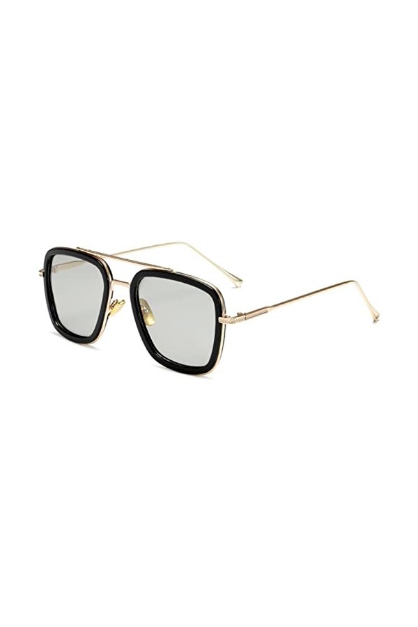 CSRP Style de Mode de Luxe pour Hommes Lunettes de Soleil Hommes Square Design Lunettes de soleil-C14Gold BS
