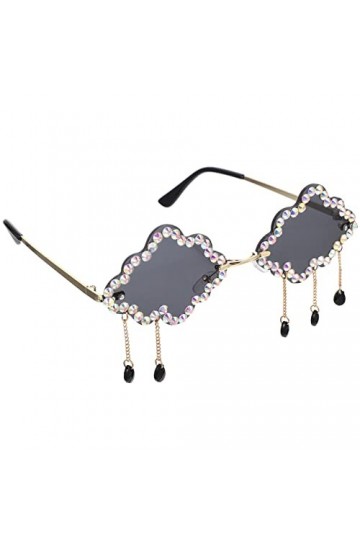 Abaodam 1 Paire Lunettes De Soleil Nuage Lunettes De Soleil Disco Lunettes Sans Monture Lunettes De Soleil Rave Lunettes De N