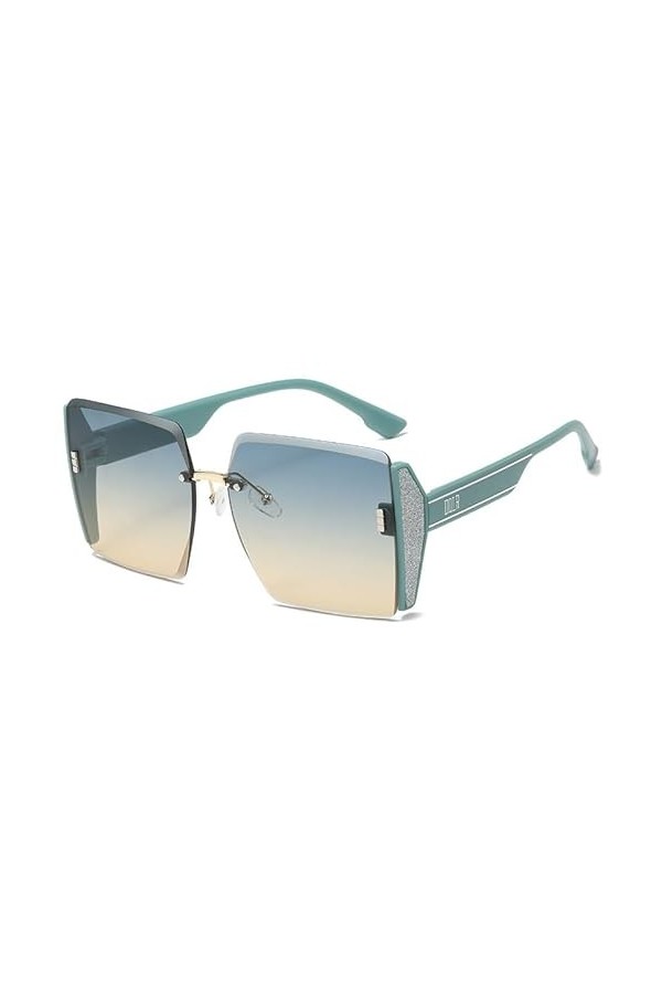 monmandi Lunettes de soleil pour femme - Lunettes de soleil de voyage décontractées, Vert