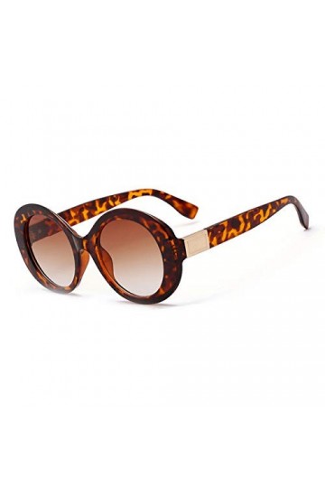 YUANCHENG Classique Vintage Lunettes de Soleil Rondes Femmes Hommes Lunettes Femmes lunettes de Soleil Style Rétro Brun Gris 