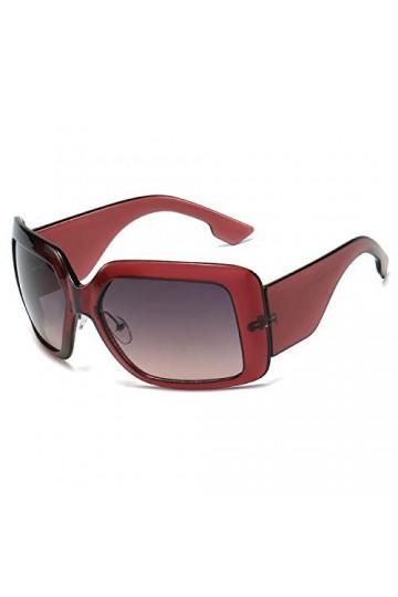 YUANCHENG Surdimensionné Courbé Femmes Lunettes de Soleil Gris Dégradé Lentille Lunettes Rétro Dames Lunettes Hommes Tendance