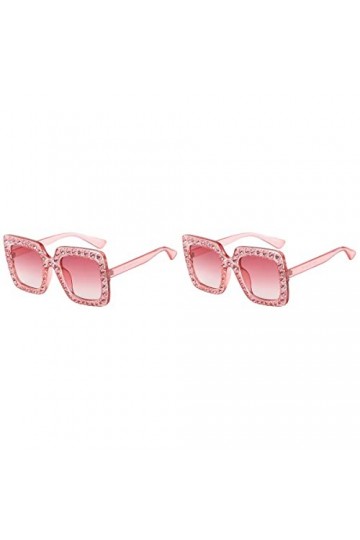 GALPADA 2 Pièces Lunettes De Soleil Sans Monture Femmes Verre Des Lunettes De Soleil Lunettes De Soleil Surdimensionnées Lune