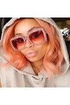 GALPADA 2 Pièces Lunettes De Soleil Sans Monture Femmes Verre Des Lunettes De Soleil Lunettes De Soleil Surdimensionnées Lune