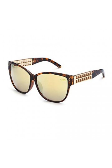 YUANCHENG Rétro Big Wrap Cozy Shades Hommes Femmes Lunettes De Soleil Lunettes Lunettes De Soleil Léopard Or Mercure
